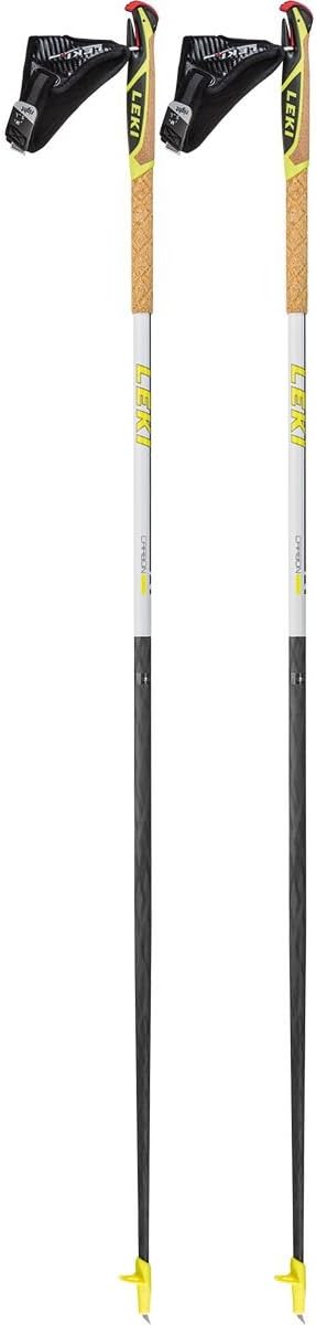 LEKI - Vertical K Trailrunning Stock für Damen+ Herren Nature Carbon/White/Anthracite/ Neon Yellow 1
