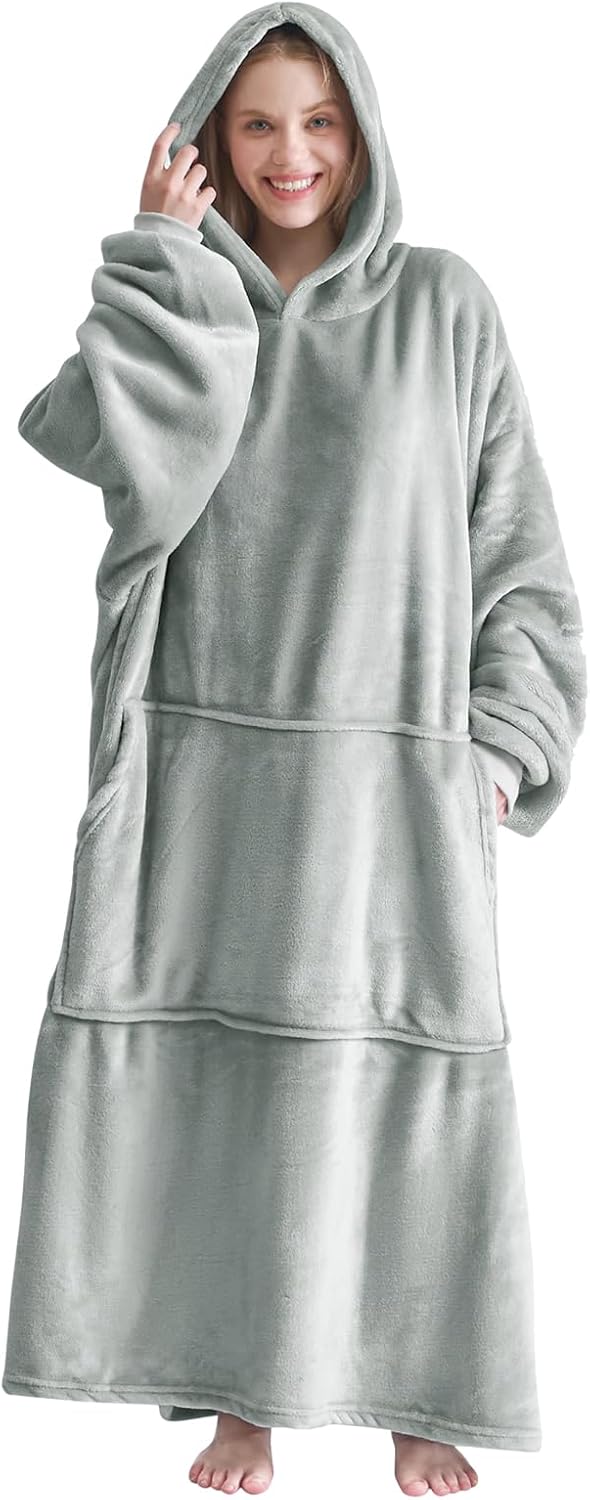 Good Nite Hoodie Decke mit Elastische Hülse Kuschelpullover, Oversize Hoodie Decken Pullover Kuschel