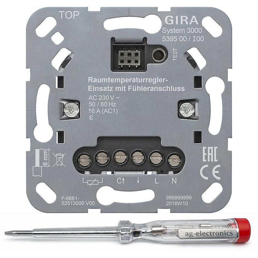 Spannungsprüfer 120-250V® + GIRA Einsatz 539500 S3000 RTR Fühleranschluss 1x Gira Einsatz 539500, 1x