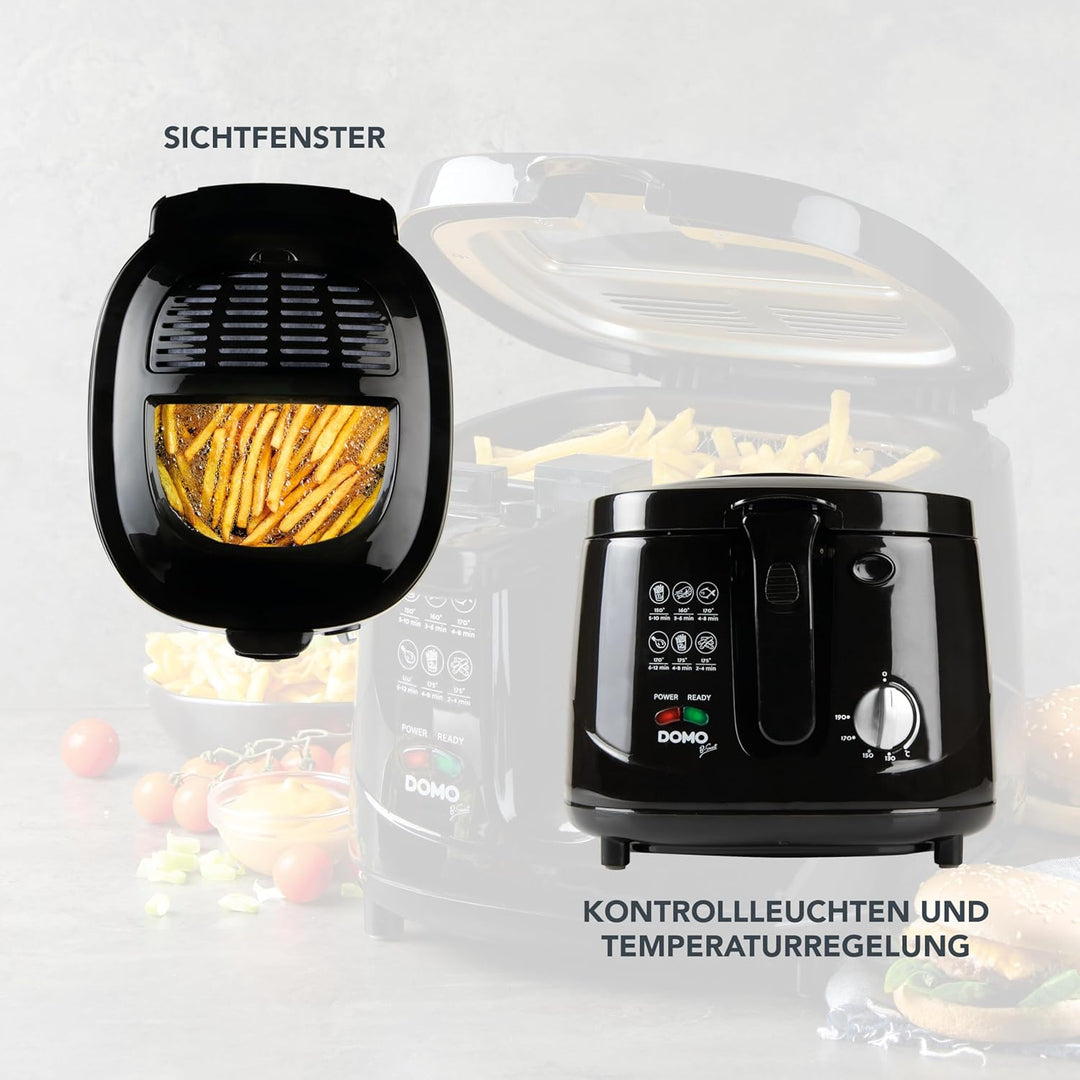 Domo Fritteuse B-Smart DO461FR, Schwarz, 2,5 Liter