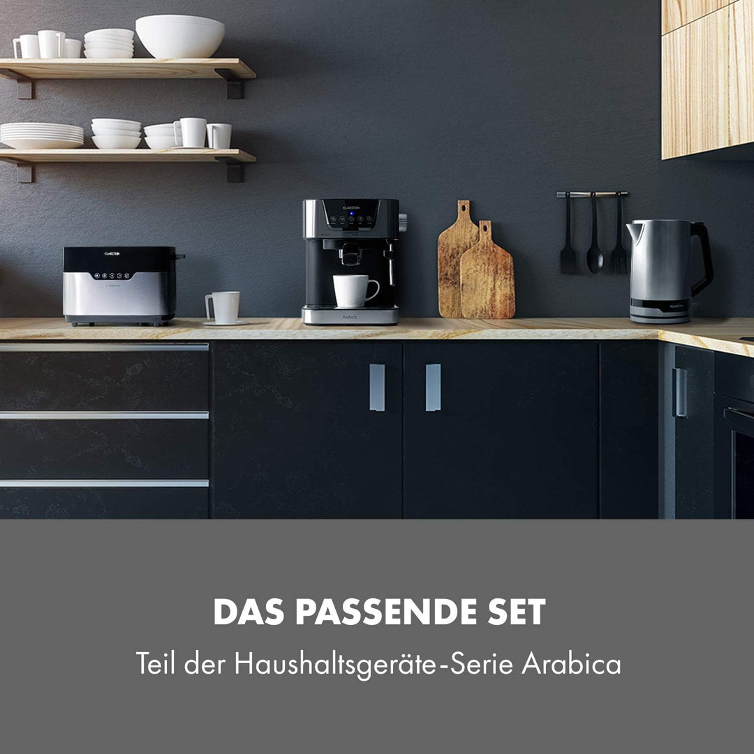 Klarstein Arabica Toaster - 920W, Touch-Bedienfeld, LED-Display, Auftau, Aufwärm- und Abbruchfunktio