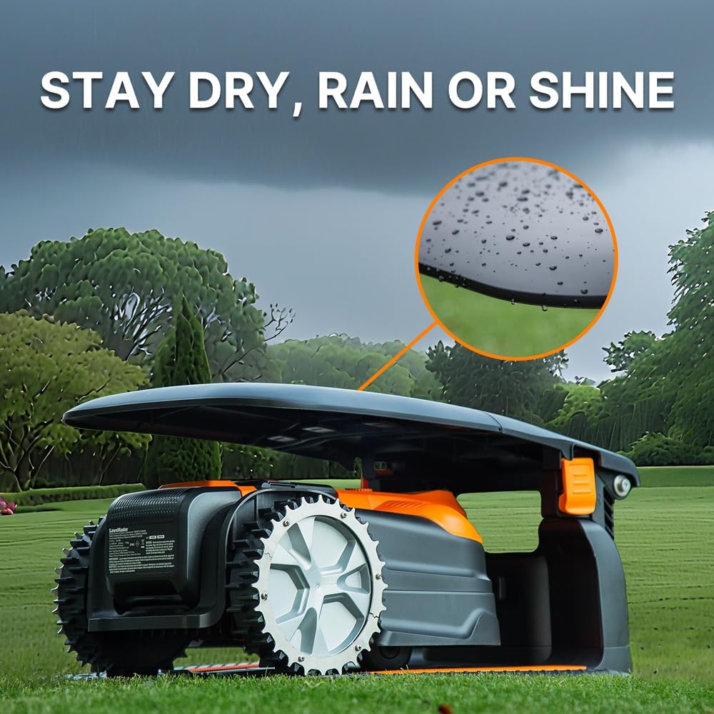 LawnMaster Mähroboter Garage 952641 – Wetterfestes Dach ohne Signalverlust, zuverlässiger Schutz vor