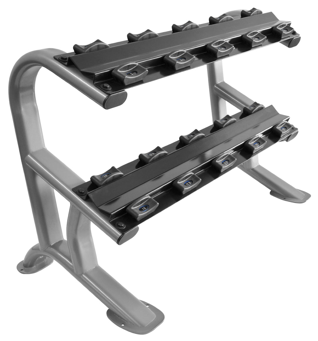 Bad Company Heavy Duty Kurzhantel Ablage-System I Massiver, 2-stufiger Hantelständer für 5 oder 10 P