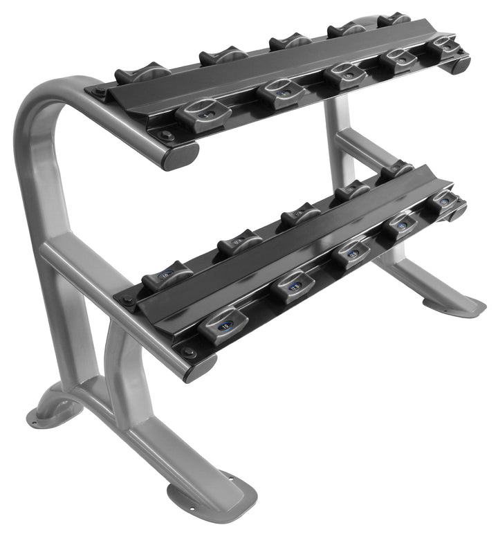 Bad Company Heavy Duty Kurzhantel Ablage-System I Massiver, 2-stufiger Hantelständer für 5 oder 10 P