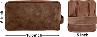 Rustic Town kulturtasche kulturbeutel Leder | Leather Toiletry Bag wash Bag | Leder Kosmetiktasche W