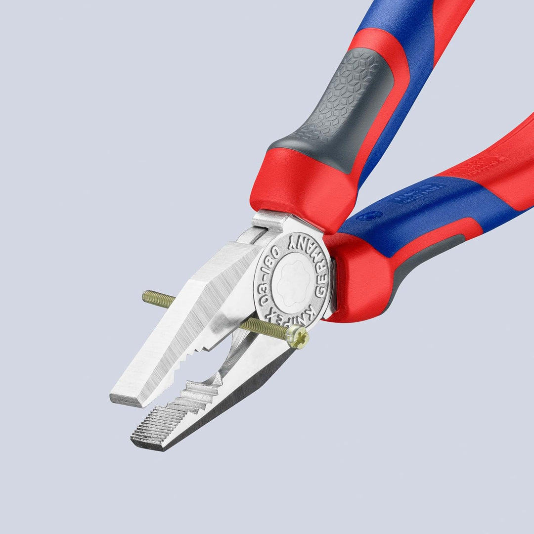 KNIPEX 03 05 180 Kombizange mit Comfort-Griffen verchromt 180 mm 180 mm verchromt Mit Mehrkomponente