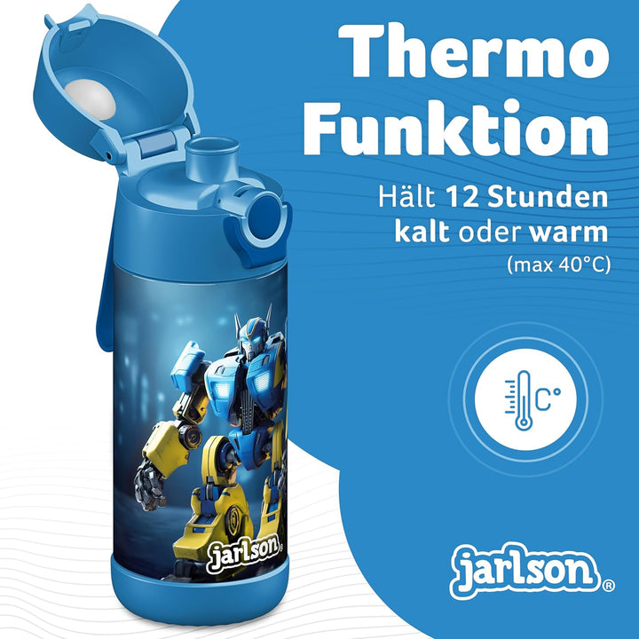 Jarlson® Trinkflasche Kinder Edelstahl MALI [THERMOSFLASCHE] - Kindertrinkflasche Auslaufsicher - Th