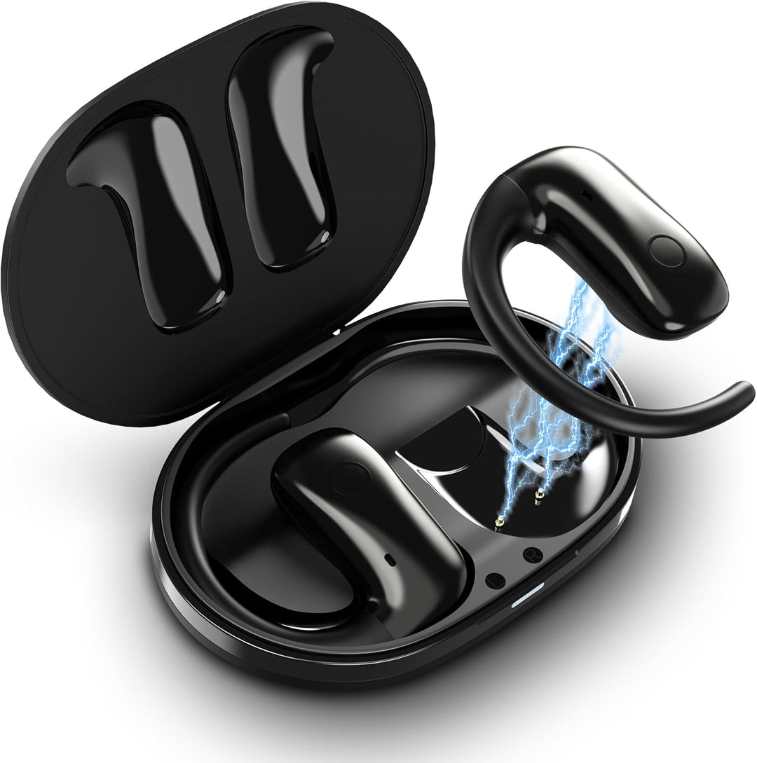 Wantek Open Ear Kopfhörer Bluetooth 5.3, Offene Kopfhörer Kabellos mit Mikrofon, HiFi-Sound Klare An
