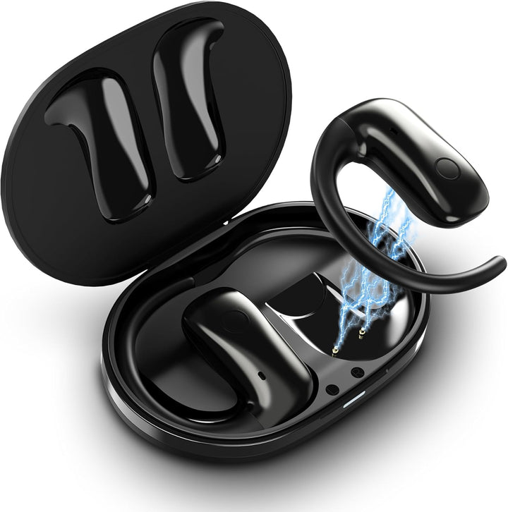 Wantek Open Ear Kopfhörer Bluetooth 5.3, Offene Kopfhörer Kabellos mit Mikrofon, HiFi-Sound Klare An