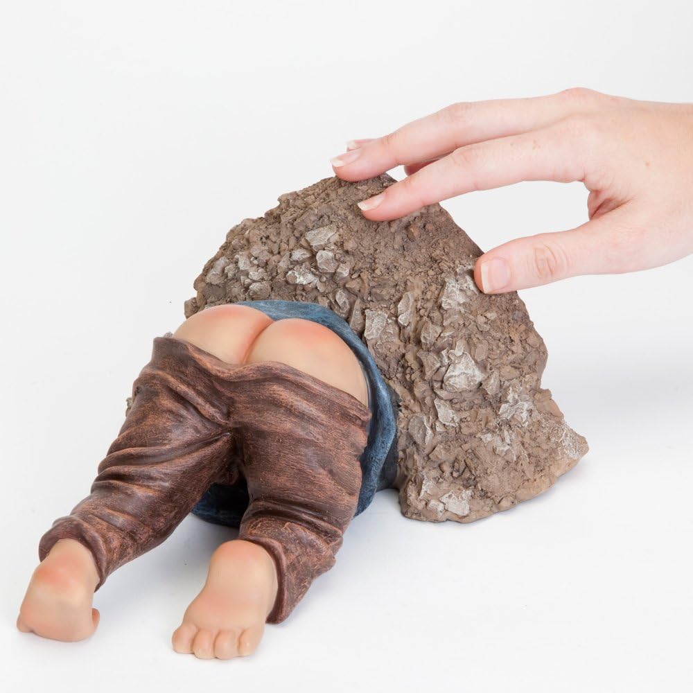 Bits and Pieces - Little Digger Lustige Gartenstatue – aus strapazierfähigem Polyresin – perfekte Ga