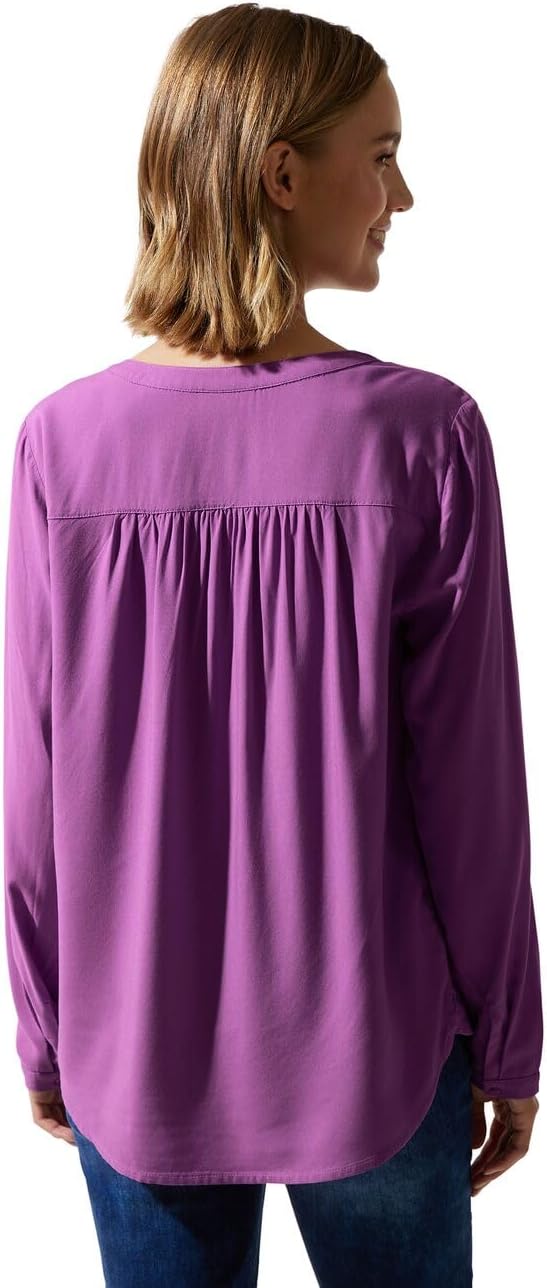 Street One Damen Bluse in Unifarbe 38 Meta Lilac, 38 Meta Lilac