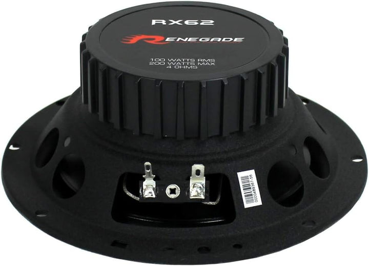 2 Lautsprecher RENEGADE RX62 koaxial 2 Wege 6,5" 16,50 cm 165 mm Durchmesser 100 watt rms 200 watt m