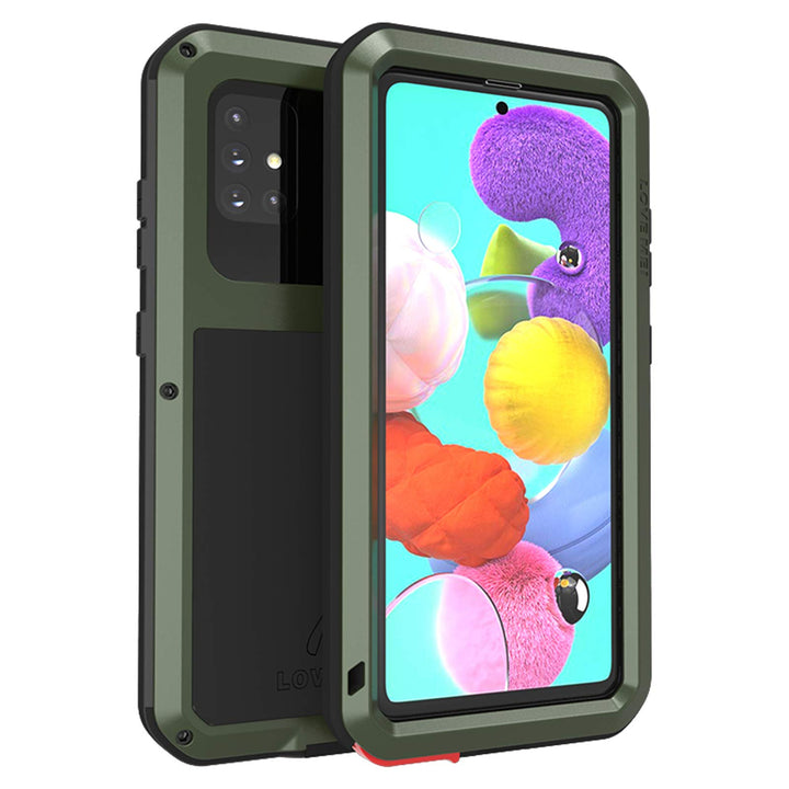 Samsung Galaxy A51 Metall hülle, Powerful Hybrid Schutz stossfest wasserdicht staubdicht Metal Case