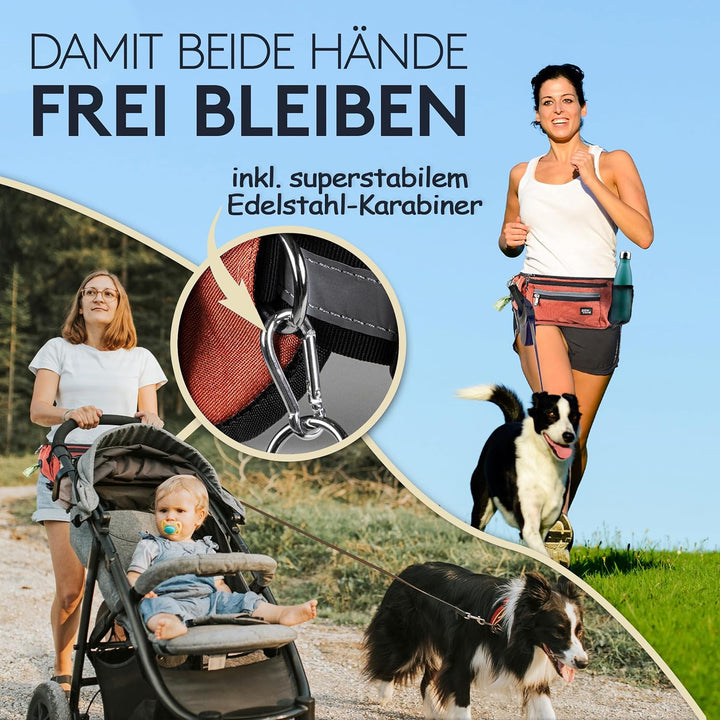 PAWZONE® Futterbeutel Hunde - Leckerlibeutel für Hunde - Bauchtasche für Hunde Zubehör - Leckerlieta
