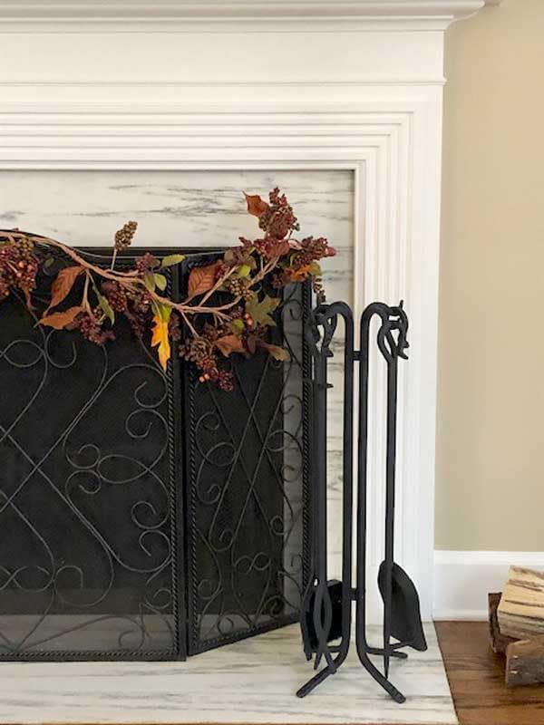Pilgrim Home and Hearth 18002 Forged Iron Set Fireplace Tools by, 33" Tall, Matte Black