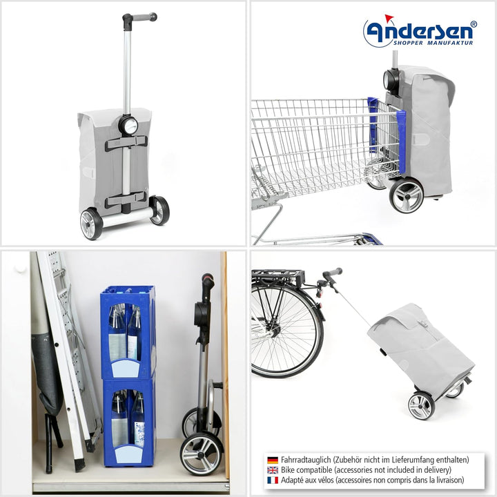 Andersen Shopper Unus und 51 Liter Tasche 360° Mole 2 grau, Mole 2