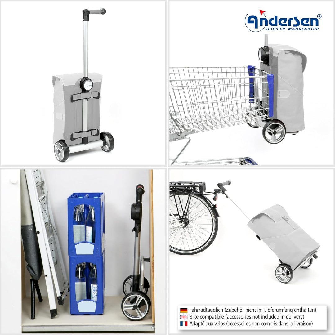 Andersen Einkaufstrolley - 46 Liter - höhenverstellbar - Aufhängung für Einkaufswagen - belastbar 40