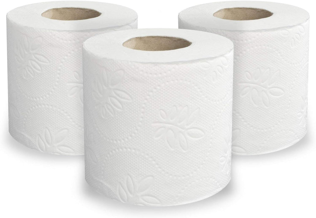 Hypafol Toilettenpapier motivgeprägt, 3-lagig | Vorteilspack mit 96 Rollen Klopapier | extra weich u