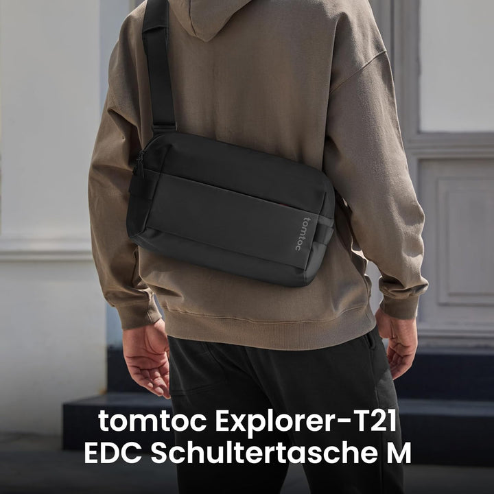 tomtoc Schultertasche für 2024 11-Zoll iPad Pro M4, 11 Zoll iPad Air M2, 7 Liter Herren Umhängetasch