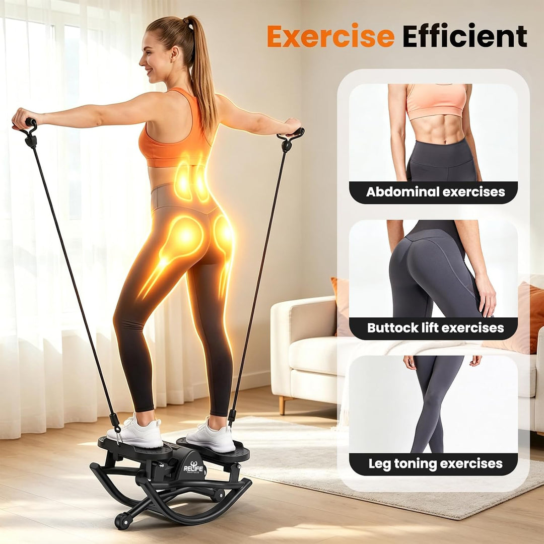RELIFE REBUILD YOUR LIFE Rock Stepper für Zuhause Seitliches Schaukeln 3D Bewegung Low-Impact Rockin