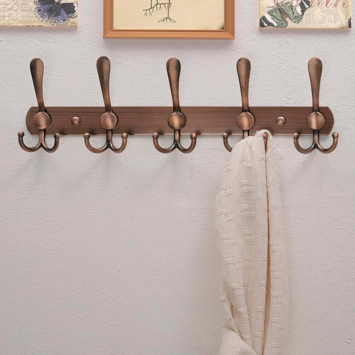 Dseap Garderobenleiste - Schwerlast Garderobenhaken Mit 5 Dreifachhaken, Edelstahl Wandgarderobe, Kl