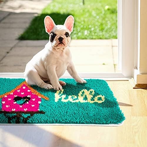 ROCKY&CHAO Knüpfteppich Zum Selber knüpfen, Knüpfsets Latch Hook Kit Selbst Knüpfen Set für Kinder u