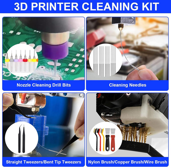 YOTINO 82 PCS 3D Drucker Zubehör, 3D Druck Werkzeug Tool Kit, mit Pinzetten, Zangen, Schnitzmesser,