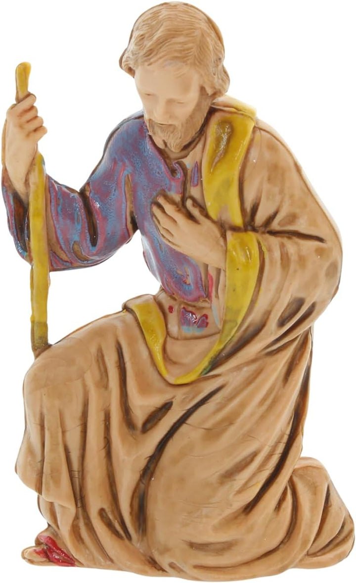 Moranduzzo Geburt Jesu 6 Figuren für Krippe 8 cm Massstab 1:22 - Unzerstörbare Krippenfiguren - Stil