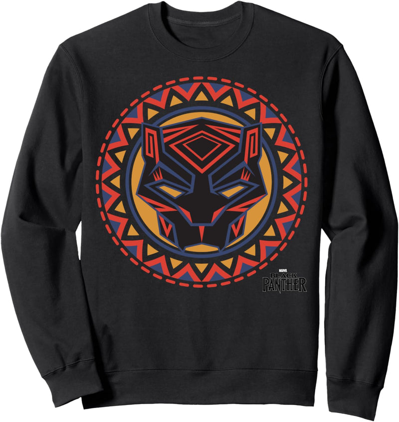 Marvel Black Panther Movie Geometric Pattern Mask Sweatshirt