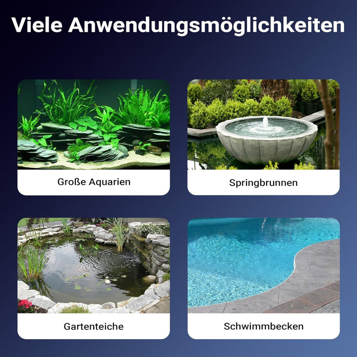 SunSun Poolpumpe 10000 l/h 80 W Schwimmbadpumpe Filterpumpe Umwälzpumpe