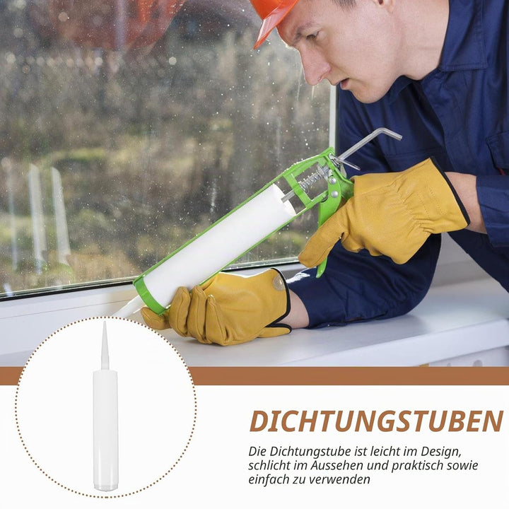 iplusmile 4 Stück Leere Kesselrohre Aus Kunststoff Nachfüllbare Dichtmittel-Tuben Für Silikon Versie