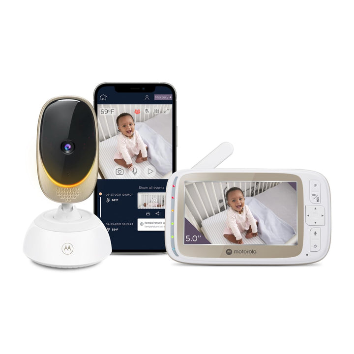 Motorola Nursery Babyphone mit Kamera - Baby Monitor VM85 Connect - Überwachungskamera Innen mit Far