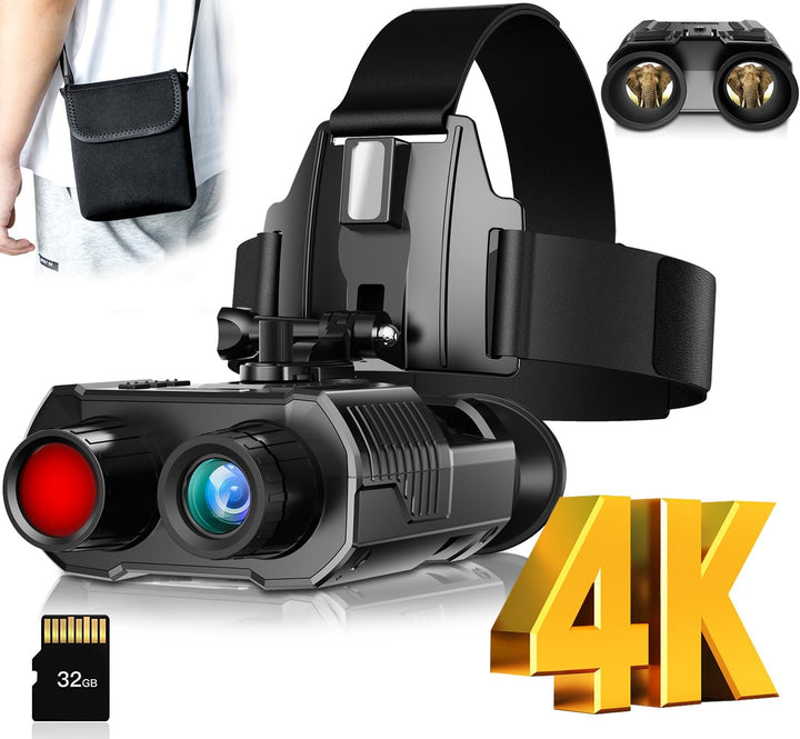 Nachtsichtgerät, Nachtsichtbrille Kompatibel mit Fast Mich Helm, 8-facher Digitaler Zoom, 7-Gang Inf