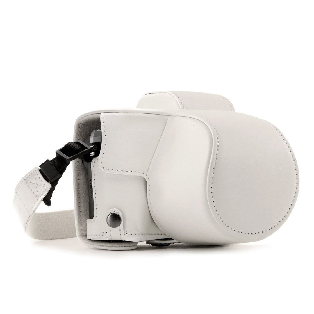 MegaGear Olympus OM-D E-M10 Mark III (14-42mm) Ever Ready Leder Kamera-Case mit Trageriemen und Batt