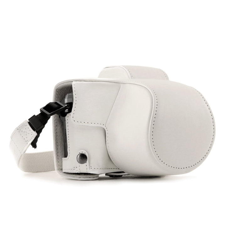 MegaGear Olympus OM-D E-M10 Mark III (14-42mm) Ever Ready Leder Kamera-Case mit Trageriemen und Batt