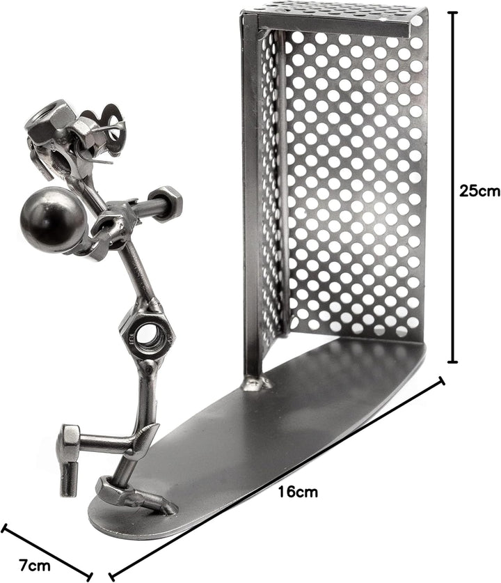 STEEMO Schraubenmännchen Handball Geschenk Metall-Kunst Deko 25x7x16 cm