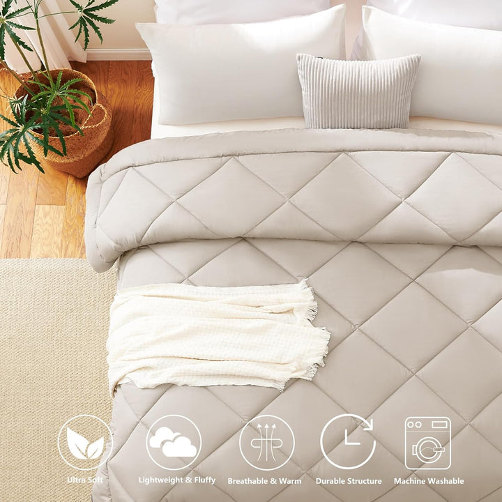WAVVE Bettdecke 240x220 cm Ganzjahresdecke 4 Jahreszeiten, Steppdecke 300gsm Mikrofaser 220x240, Sup