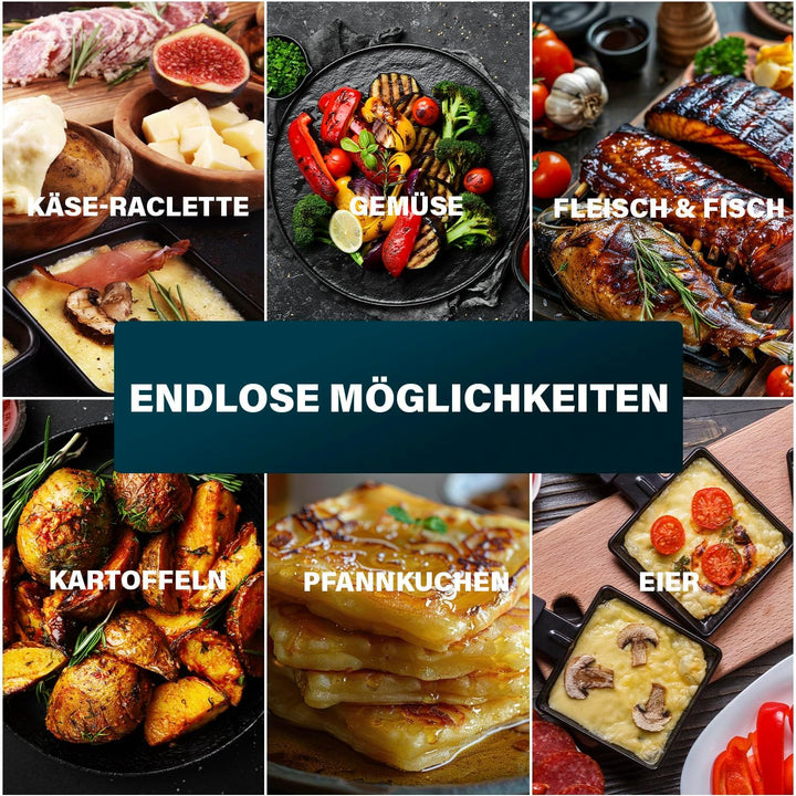 Princess Raclette Purify, 8 Personen, Integriertes Luftfiltersystem, Verstellbarer Thermostat, Spülm