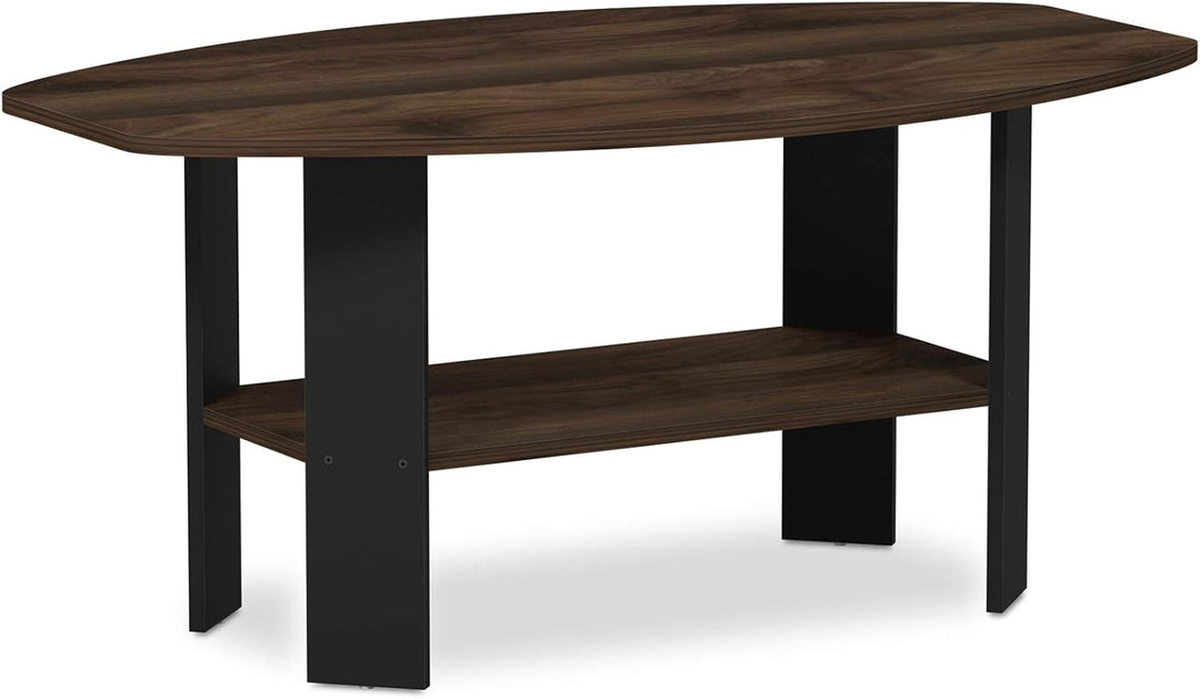 Furinno Simple Design Couchtisch, holz, Columbia Walnut/Schwarz, 54.61 x 54.61 x 41.28 cm Columbia W