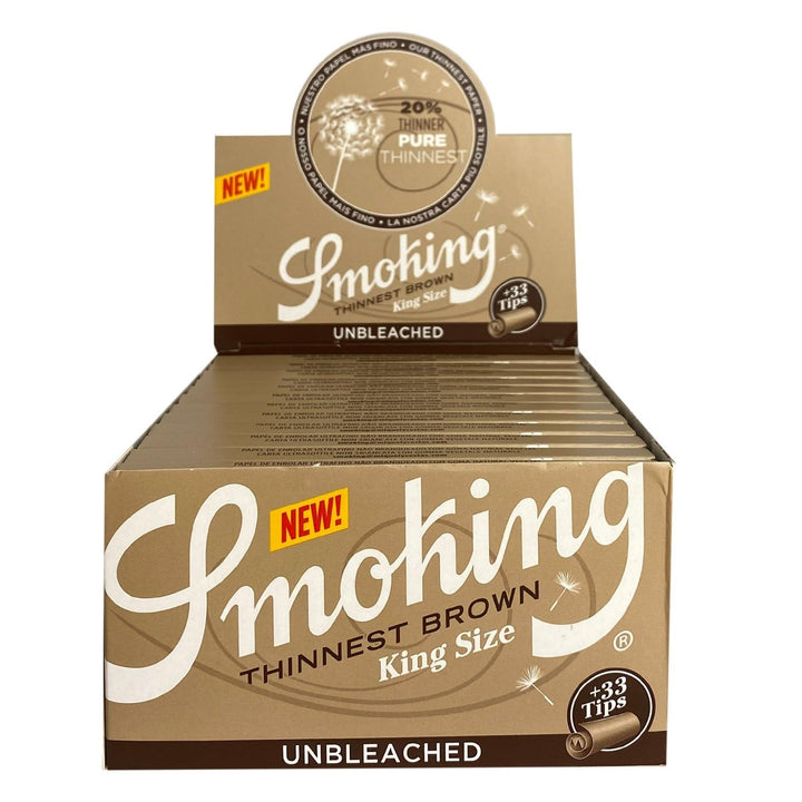 Smoking Smoking Thinnest Brown King Size Papier + Tips