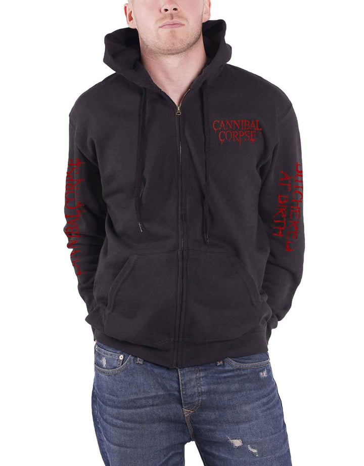 Cannibal Corpse Kapuzenpullover Butchered at Birth 2019 Nue offiziell Herren XL Schwarz, XL Schwarz