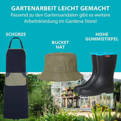 Gardena Gartenschuhe für Damen & Herren in den Grössen 36-46 I Unisex-Gartensandalen mit rutschfeste