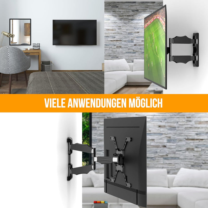 NANOOK TURN L Schwenkbare TV wandhalterung für 40-65 Zoll Fernseher-| Neigbar - Wandhalter für LCD,