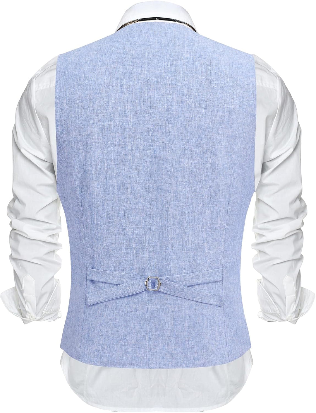 COOFANDY Weste Herren Anzug mit Taschen Anzugweste Gilet Casual Hochzeitsweste V-Ausschnitt Business