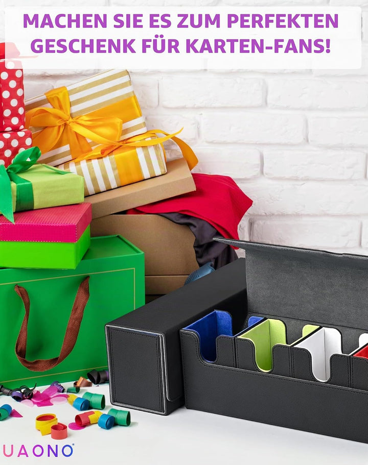 Sammelkarten Box mit Würfelablage für MTG,Premium-Kartenbox mit starkem Magnet zur Aufbewahrung für