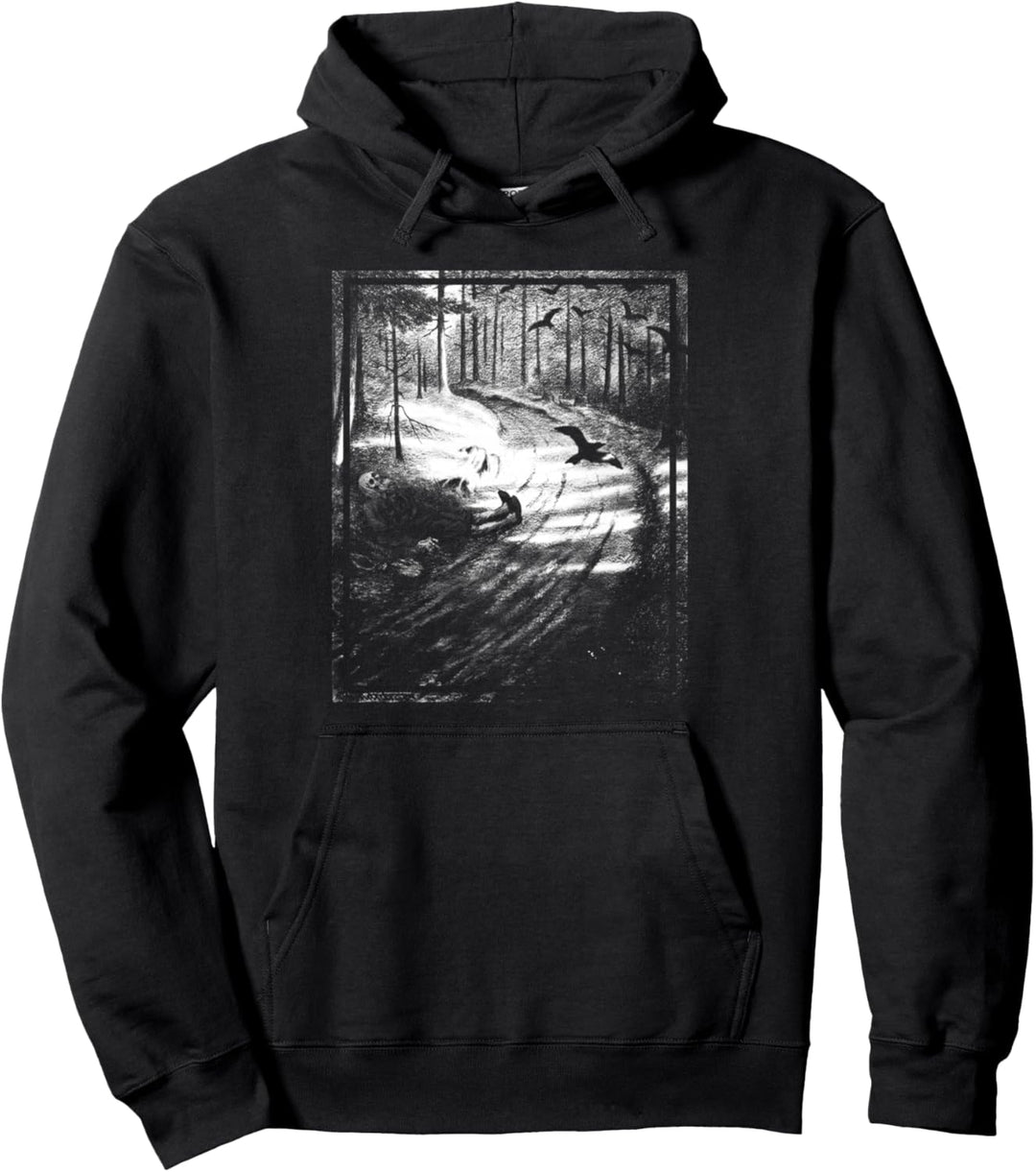 Fattigmannen (1894/95) Theodor Kittelsen - Kunst Black Metal Pullover Hoodie