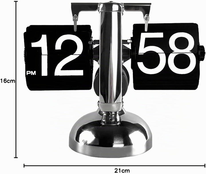 Tischuhr Vintage Retro Flip Uhr, Retro-Flip-Down-Uhr Mit GrossEn Ziffern, Tischuhr Digital Mit Batte