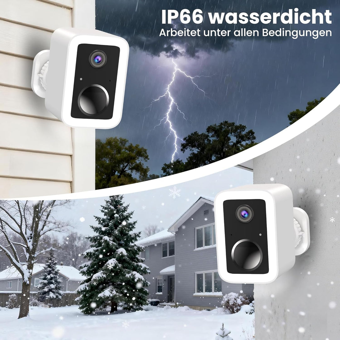Funstorm 2K Überwachungskamera Aussen with 64G SD, Nachtsicht, 5G/2.4G WiFi | Kamera Überwachung Aus