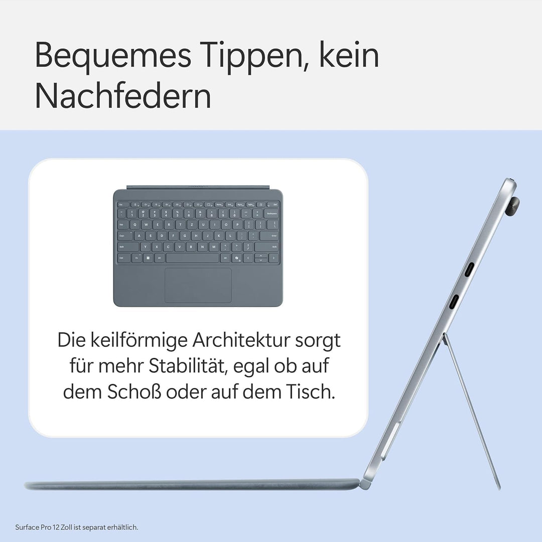Microsoft Surface Pro 12" Keyboard mit Slim Pen | kompatibel mit Surface Pro 12" | QWERTZ | Ozean Ke