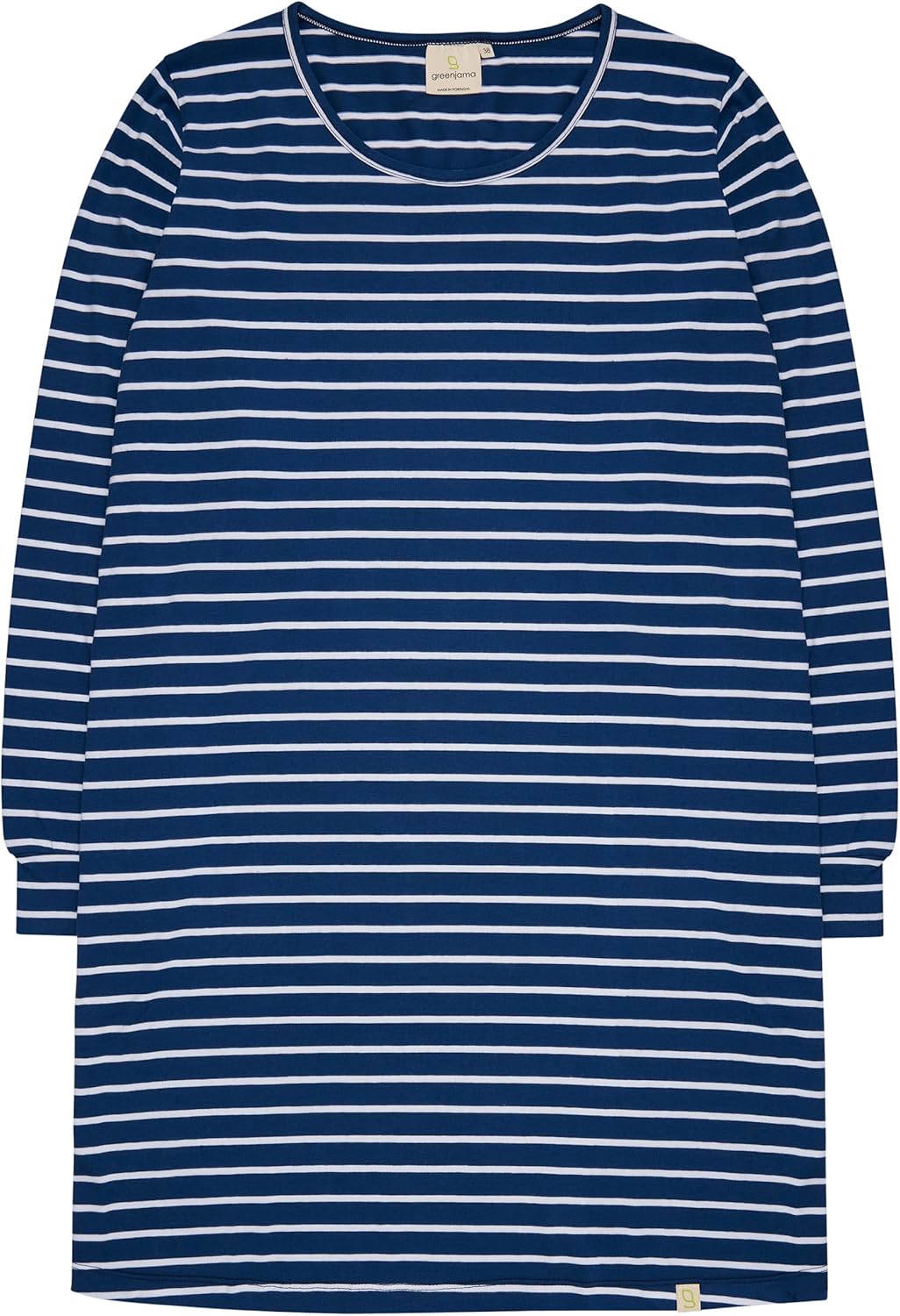 Damen Sleepshirt Ringel, GOTS-Zertifiziert Nachthemd 38 Ultramarin, 38 Ultramarin